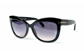 Солнцезащитные очки Tom Ford 524 01B с фиолетовыми стеклами